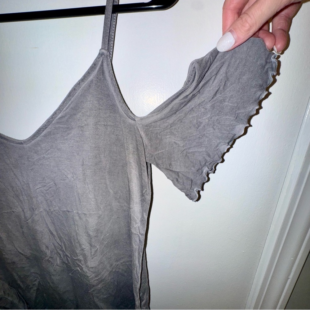 American Eagle Outfitters Women's Cold Shoulder V Neck Blouse - Picture 3 of 7